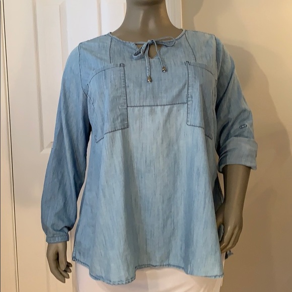 ADDITION ELLE CHAMBRAY SHIRT